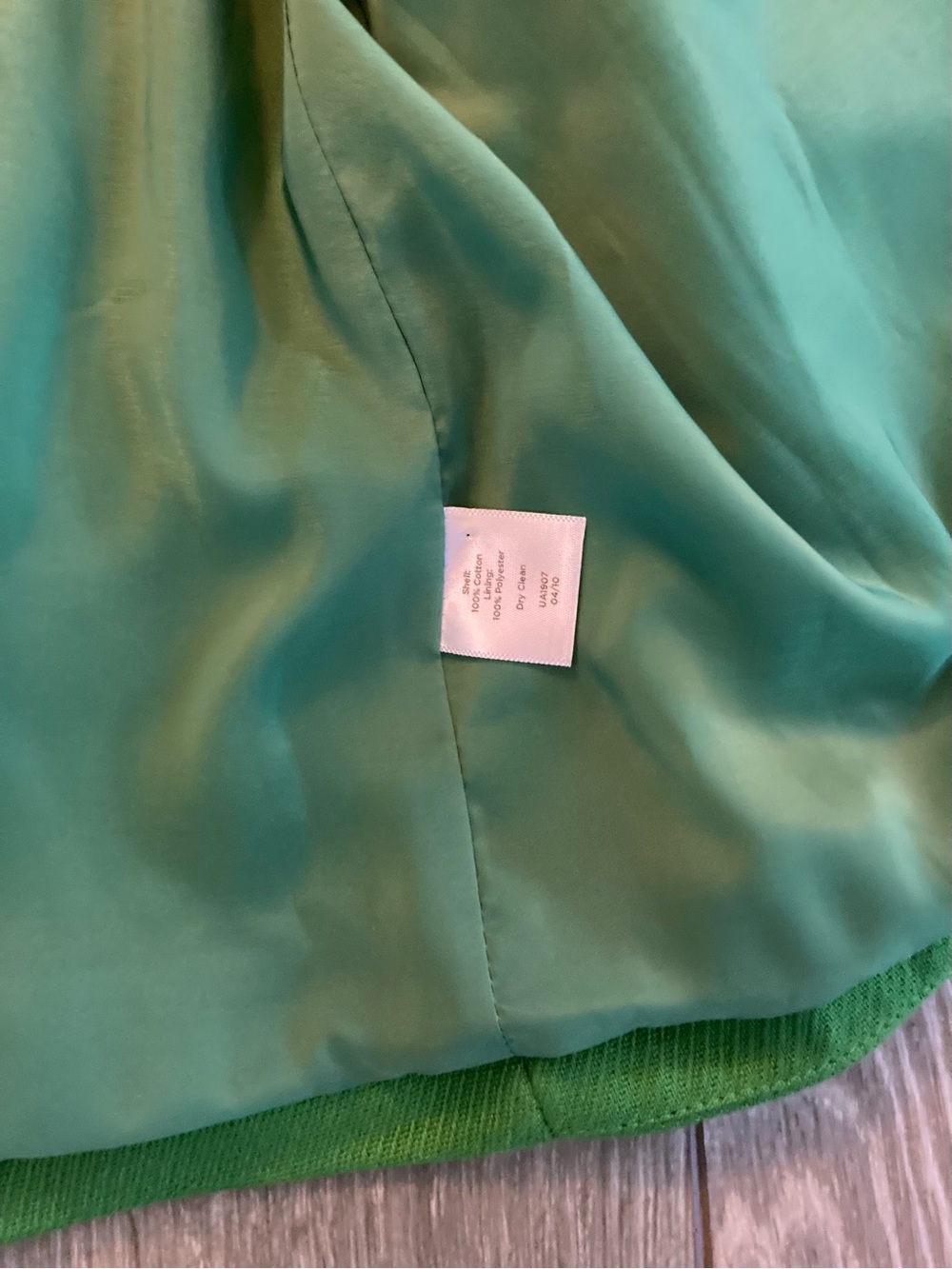 Talbots Bright Green Double-Breasted Pea Coat NW - Picture 5 of 8